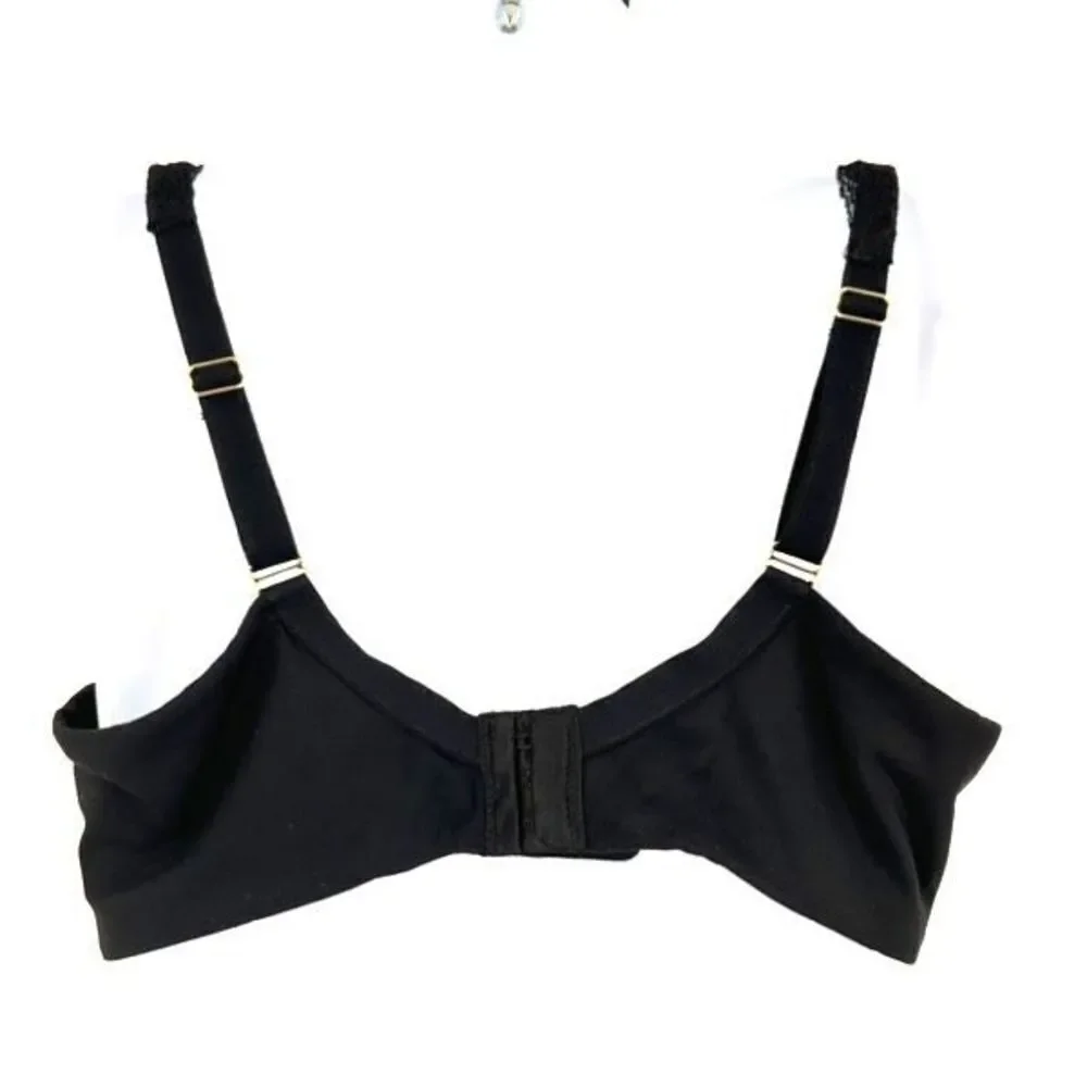 Soma Embraceable Full Coverage Lace Trim‎ Underwire Black Bra - Size 36DD